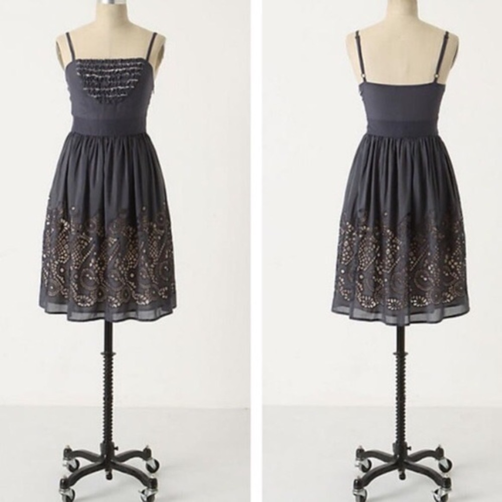 Anthropologie Eyeleted Islands dress